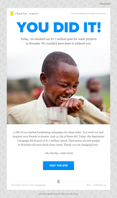 Reconocimiento - Charity Water